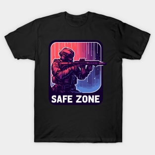 Safe zone rifle guns club firearm T-Shirt